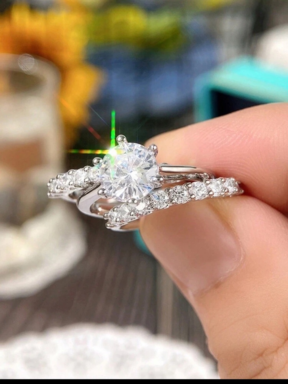 Silver ring set - Picture 2 of 3